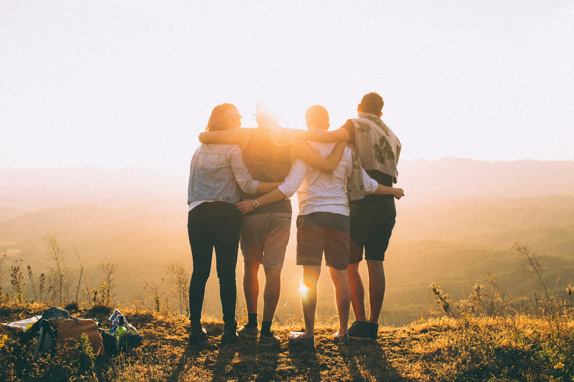 A small group sitting in conversation